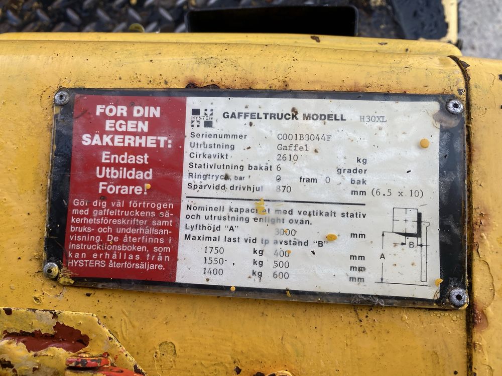 Wózek widłowy Hyster H30XL