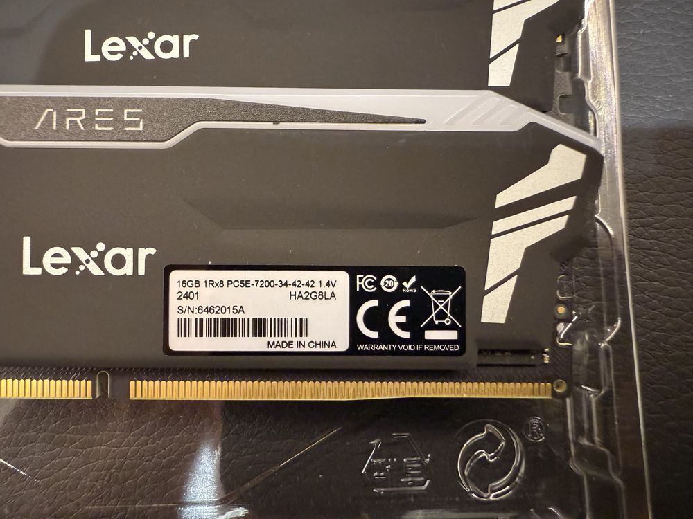 64GB RAM (4x16GB) DDR5 7200MHz - Lexar Ares