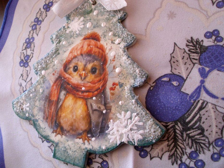 Bombki zestaw choinka dzwonek serce  ptaki renifer bałwan rękodzieło