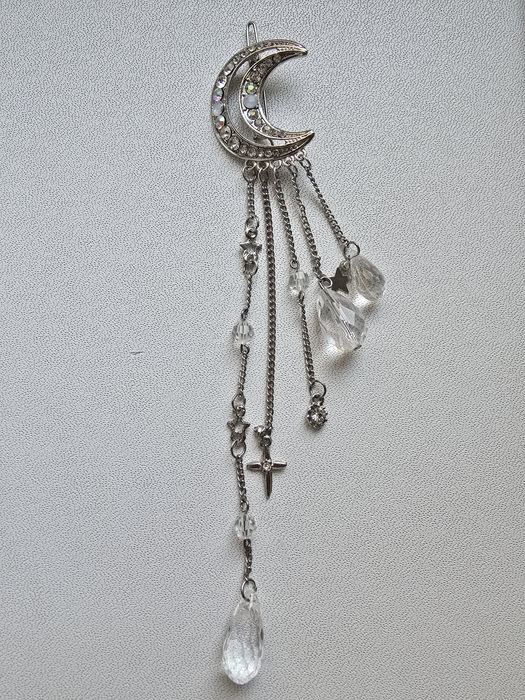 Spinka do włosów księżyc cyrkonie fantasy fairy Sailor Moon ślub