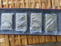 Conjunto de 4 isqueiros tipo Zippo - Novo