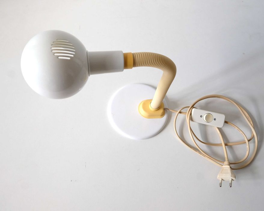 Biała lampka na biurko BRILLIANT 35047 space age, vintage