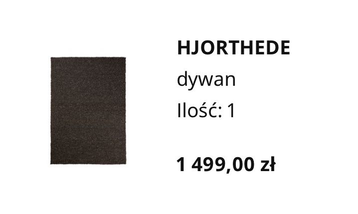 Ikea HJORTHEDE dywan wełna brąz 170 x 240