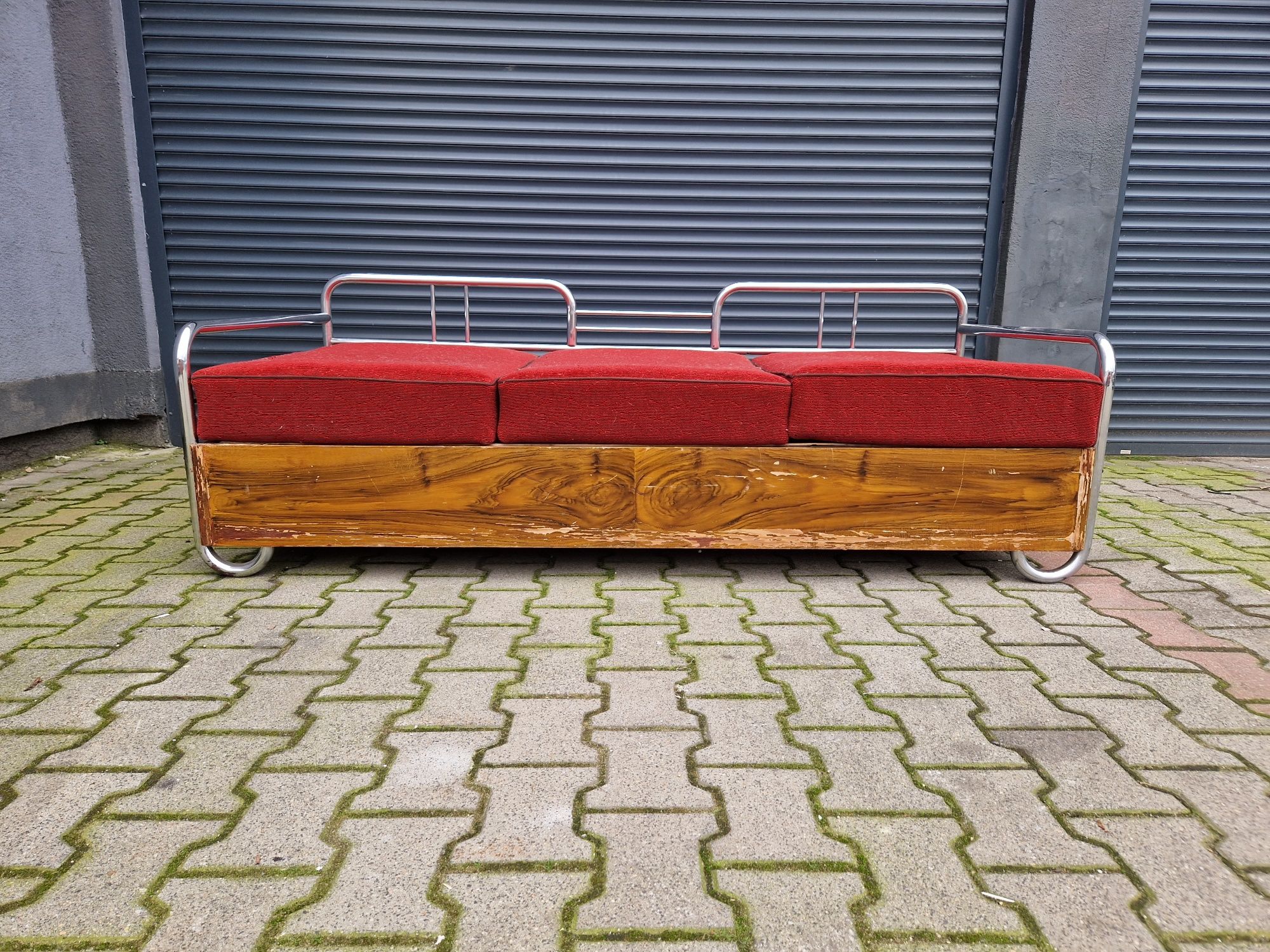 Kanapa / Sofa chrom  - Bauhaus Art Deco Modernizm