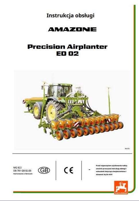 Instrukcja obsługi siewnika Amazone ED 02  PL