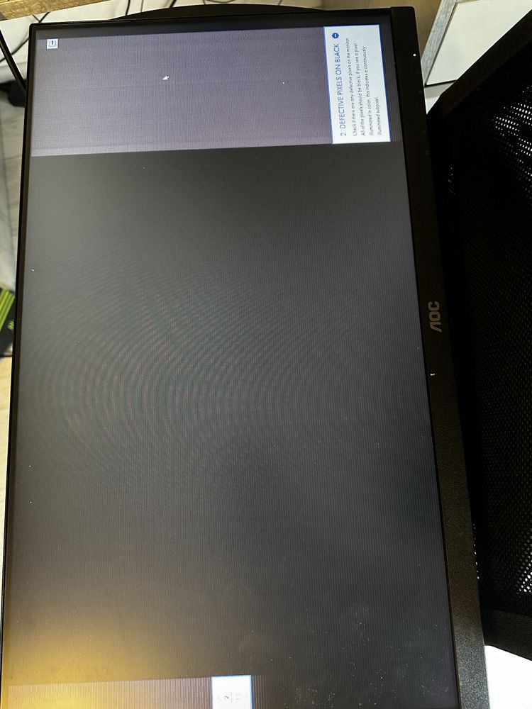 Monitor AOC 24G4XE uszkodzona matryca