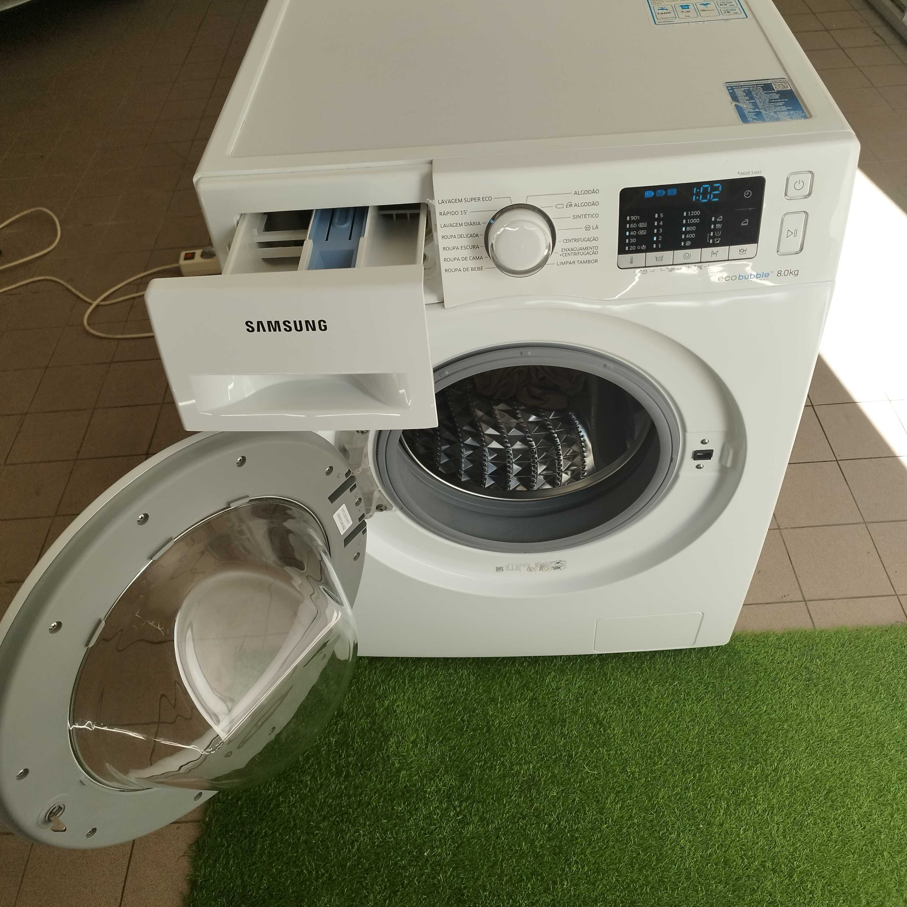 Máq. de lavar roupa SAMSUNG A+++ 8kg ÓTIMO ESTADO!