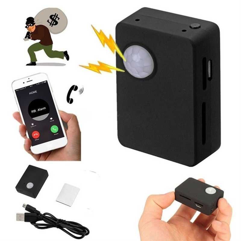 Sensor aviso de movimento cevadouros escuta som ambiente GSM Telemovel