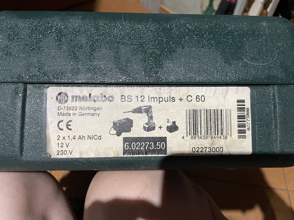 Walizka wiertarko wkrętarki metabo