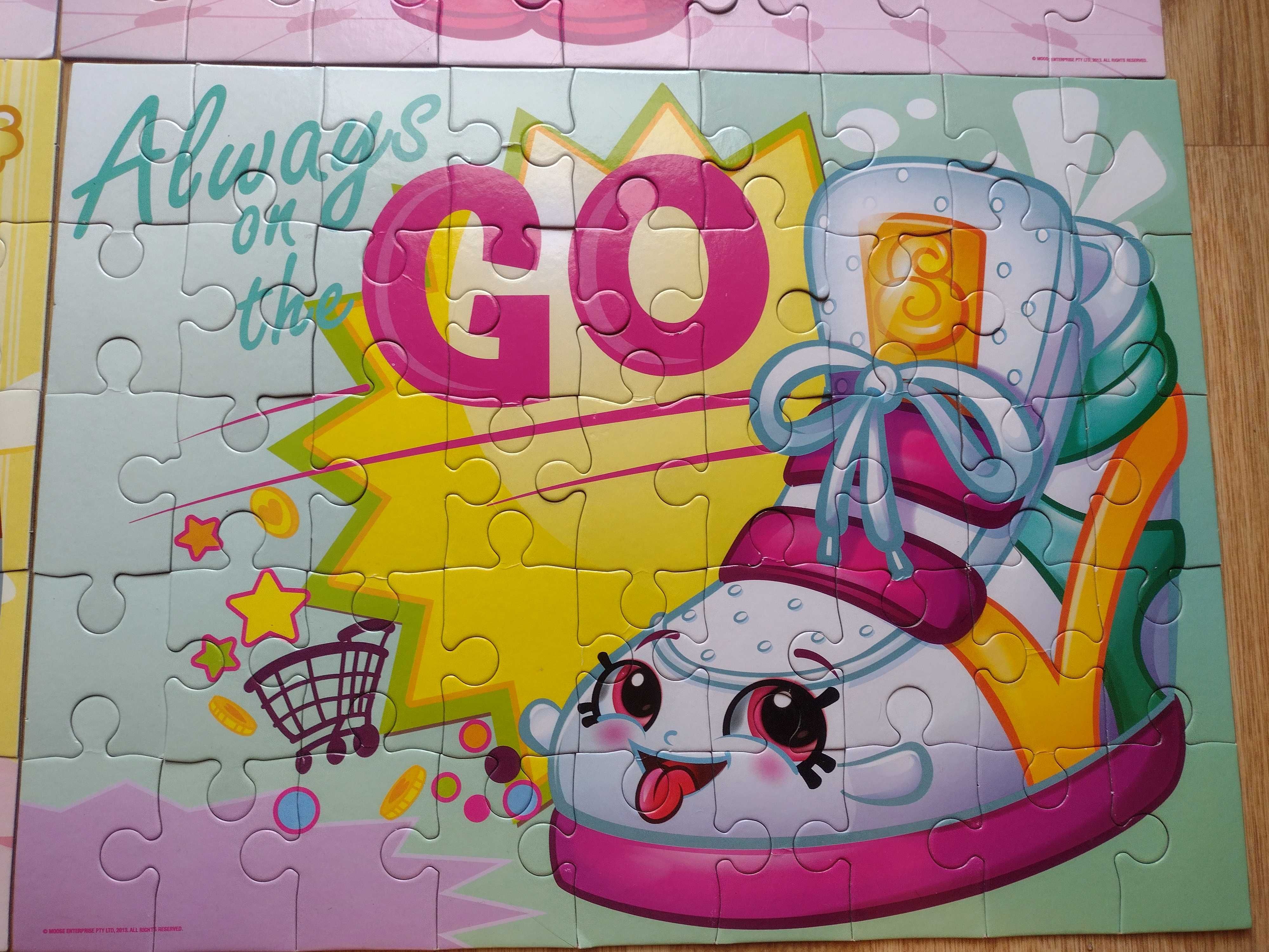 Shopkins puzzle i maskotka pluszak ciasteczko