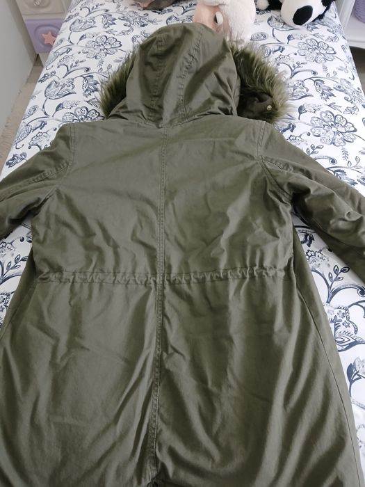 Casaco verde tropa/ pêlo Zara