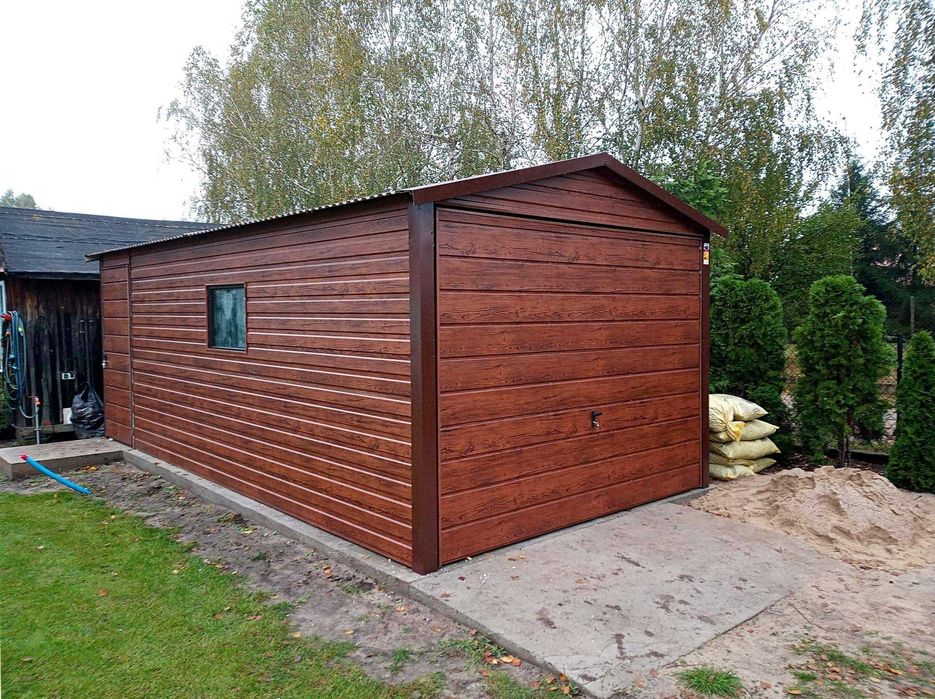 Blaszany GARAŻ 3x5 Standard Drzwi w Cenie