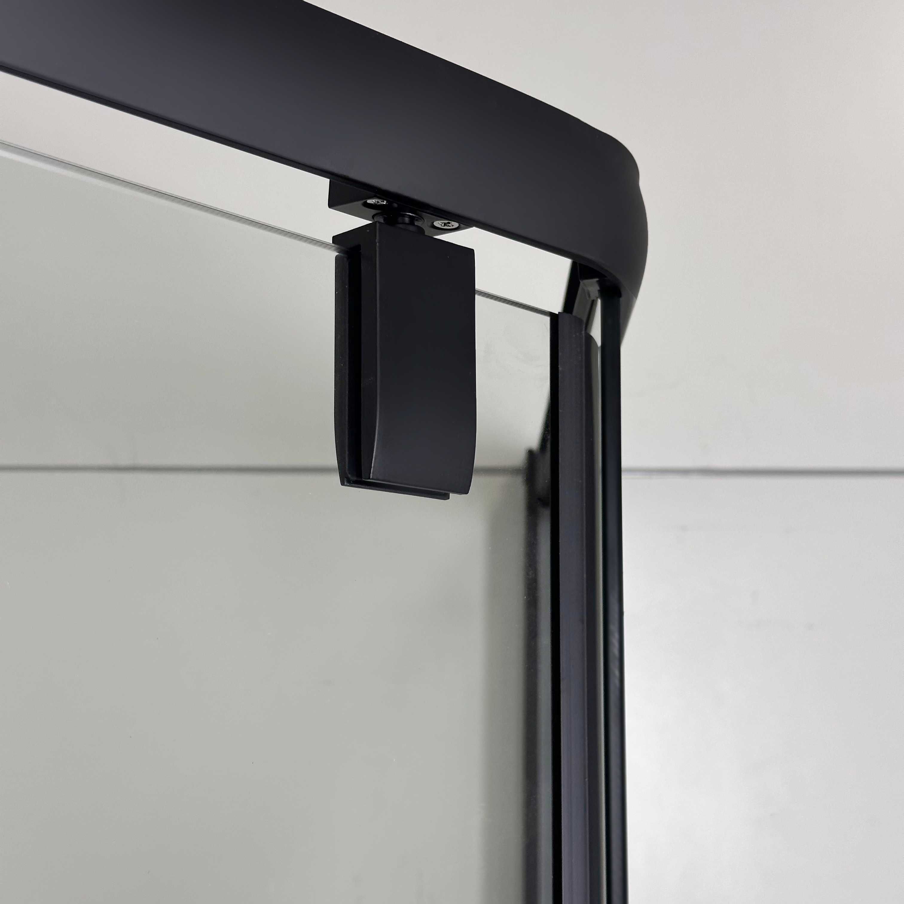 Kabina Prysznicowa Czarna Pięciokątna 80 x 80 Loft Black GRUBE SZKŁO !