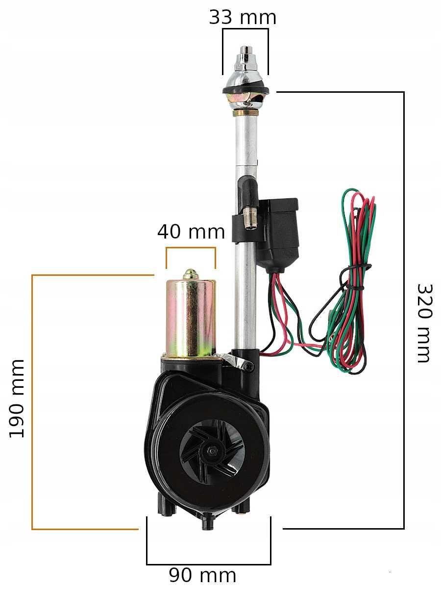 UNIWERSALNA Antena Automatyczna + zestaw gum JBA-105A - NOWA