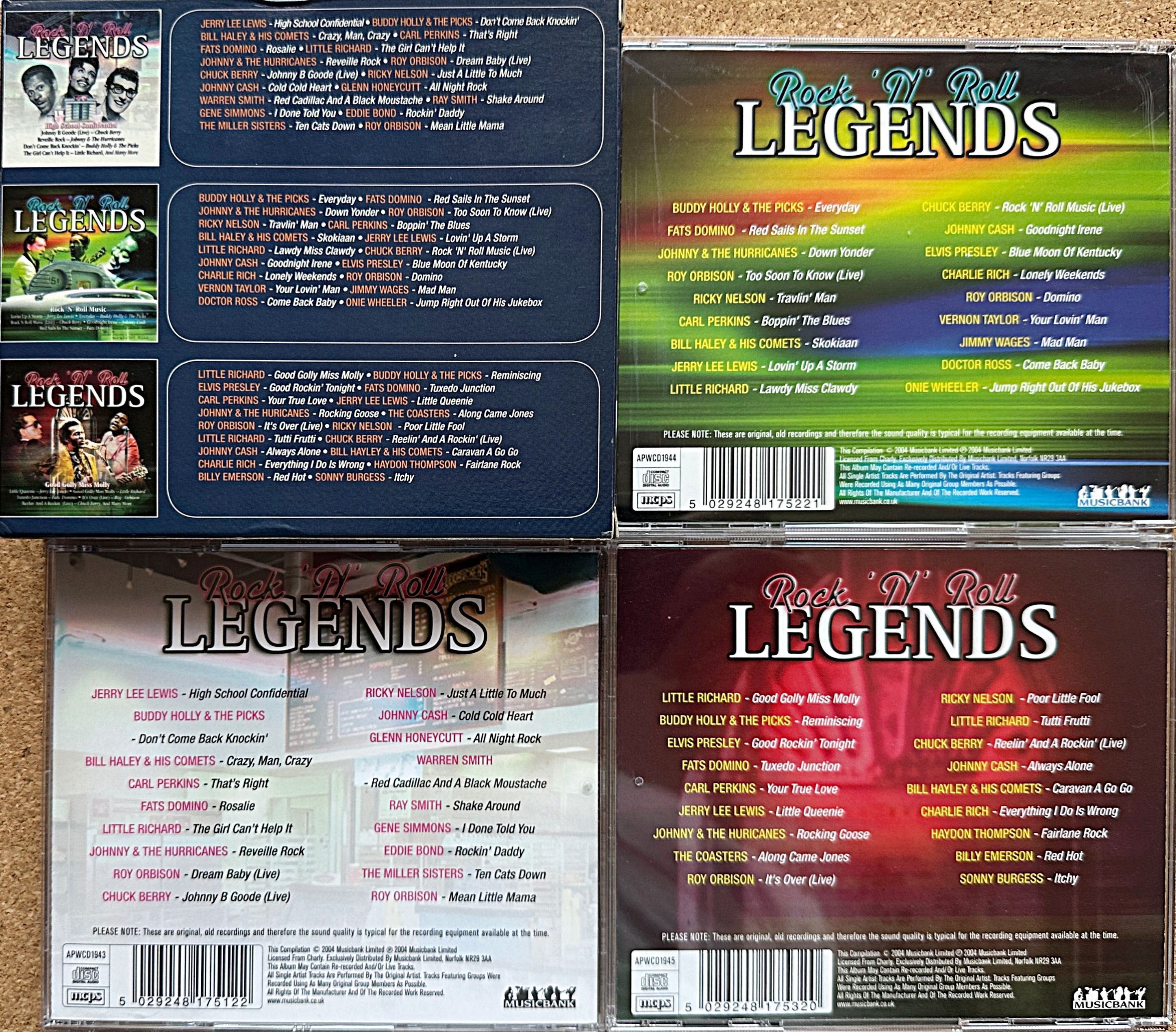 Rock'N'Roll Legends 6 szt CD - 2 kpl po 3 płyty CD