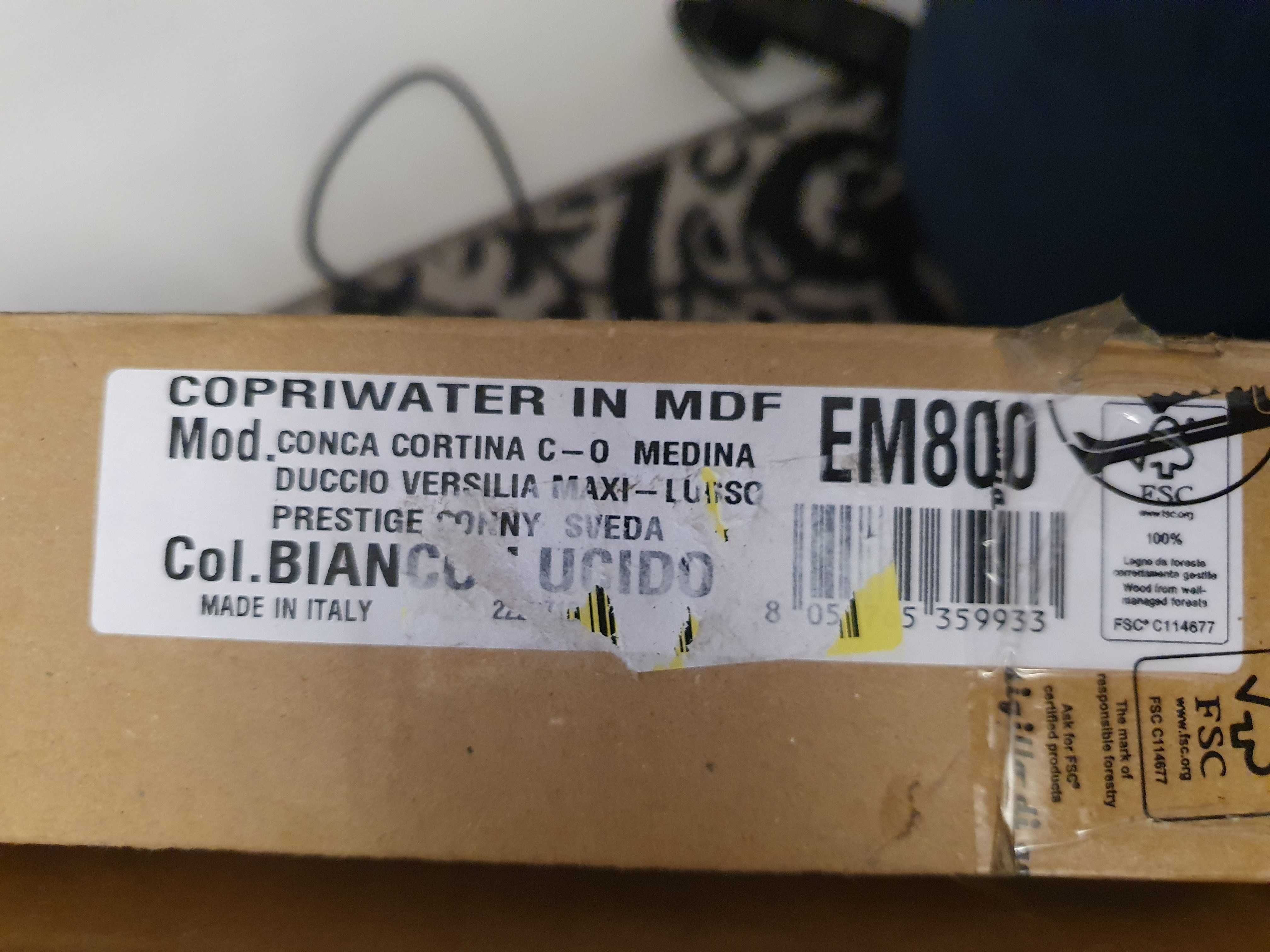 Deska sedesowa biały MDF - model EM 800 ( COL.BIANCO LUCIDO)