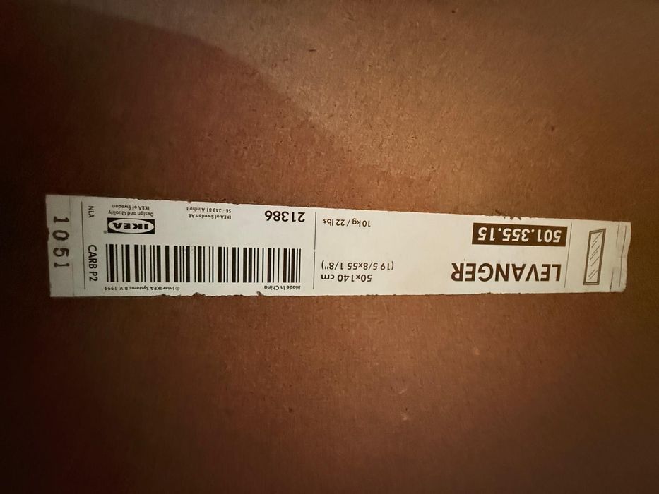 Espelho IKEA Moldura dourada 140x50