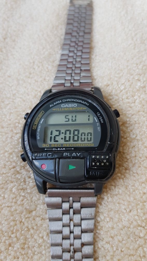 Коллекционные ретро часы casio с диктофоном f v1 Japan