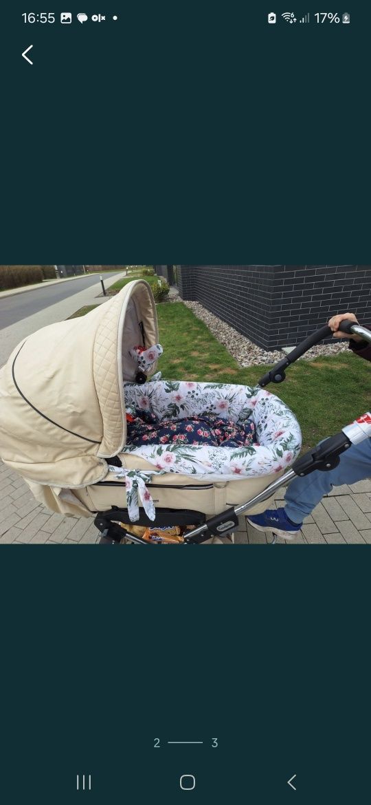 Wozek emaljunga 2 w 1 że śpiworkiem
