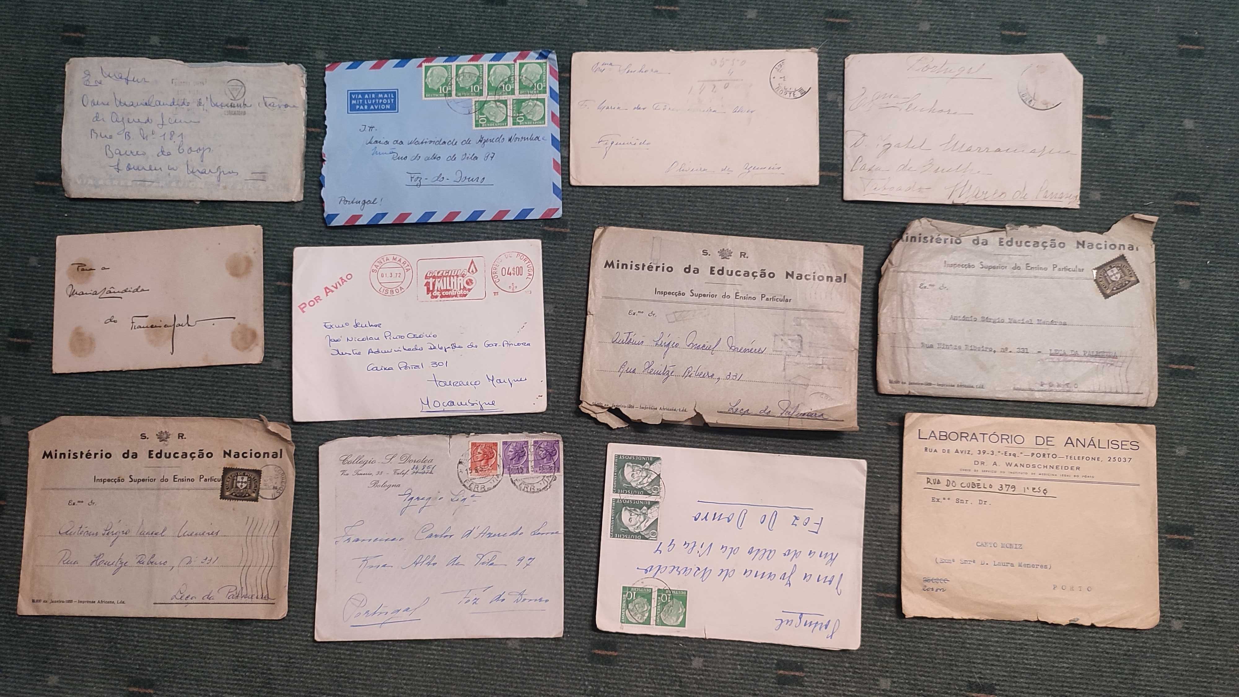 Lote com 78 cartas antigas