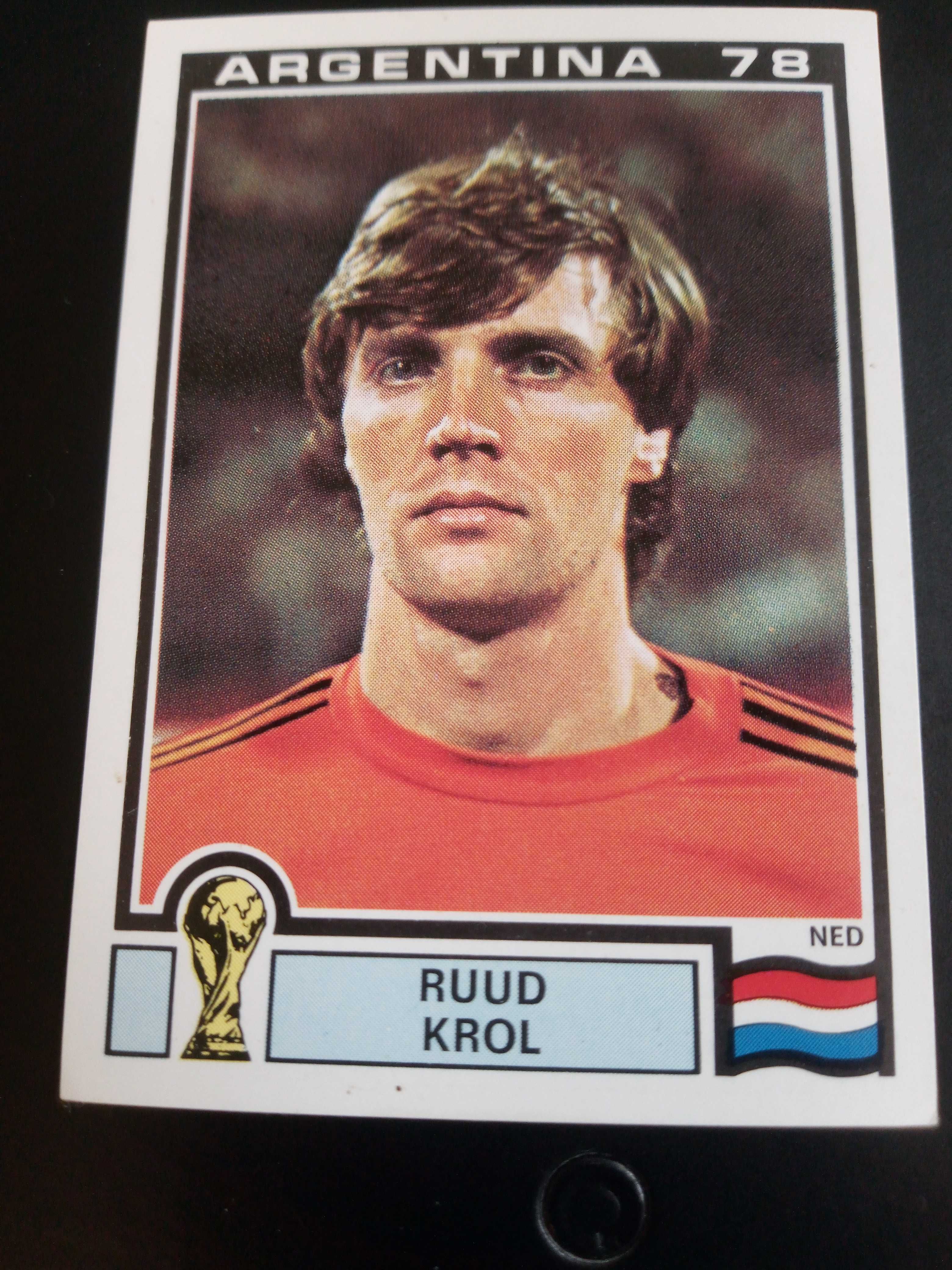 Cromo Panini World Cup Story de Ruud Krol no Mundial 78 na Argentina