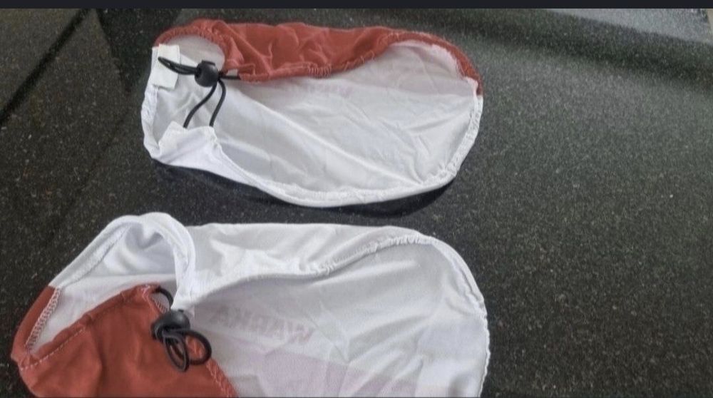 NOWE flaga Polski na lusterka dla kibica etui biało czerwone