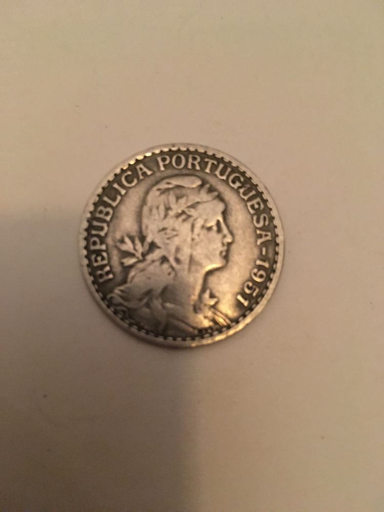 Moeda de 1 Escudo Republica Portuguesa de 1951