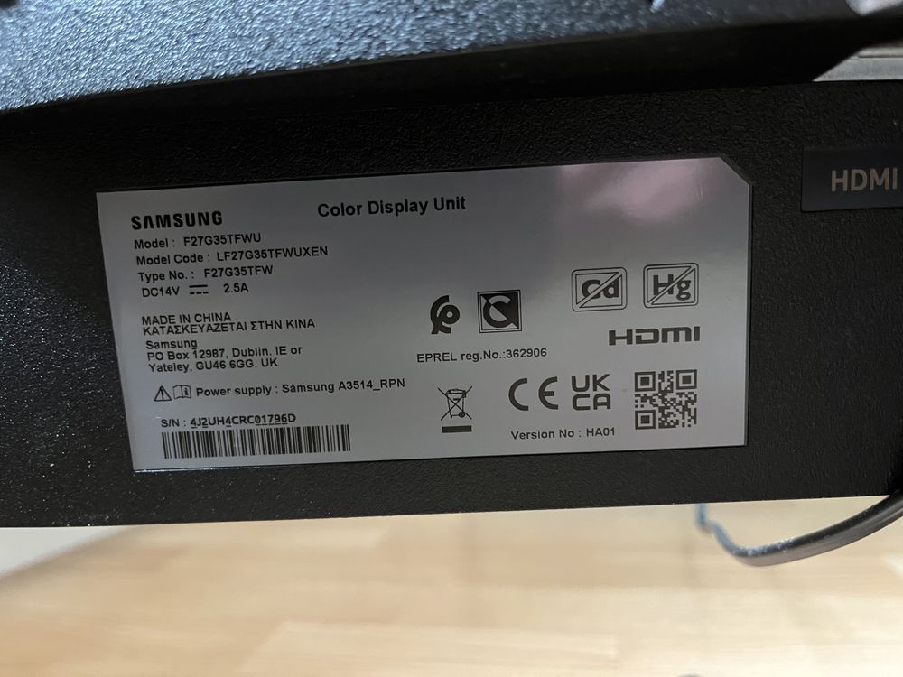 Monitor Samsung Odyssey F27G35TFWUX