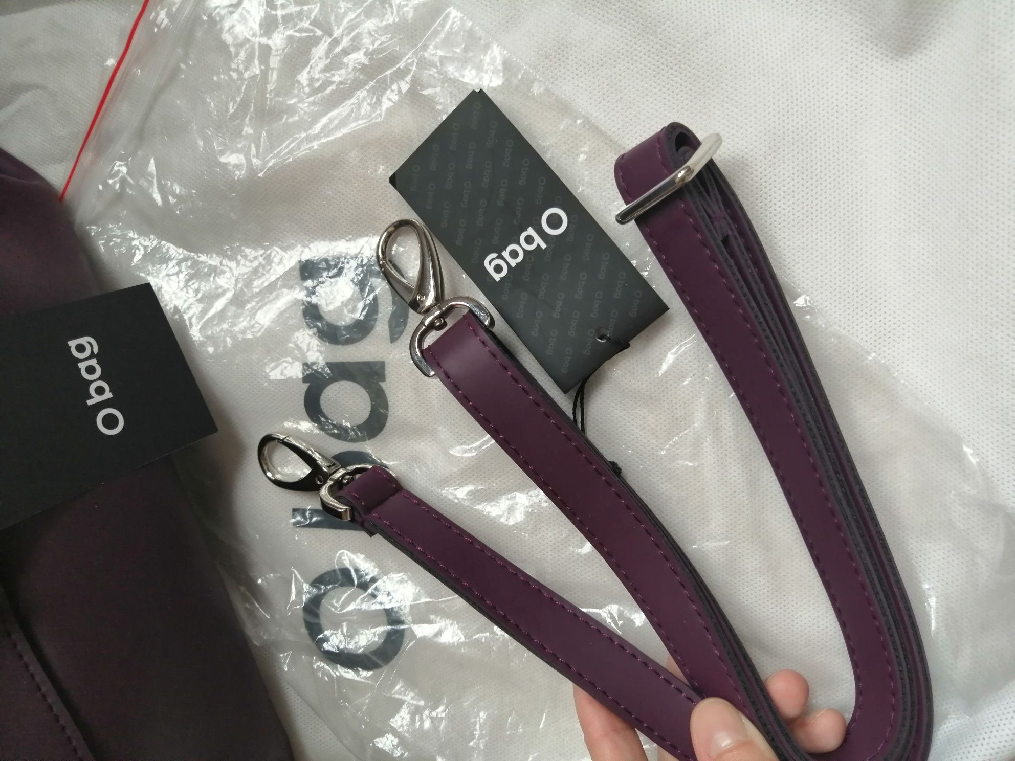 Obag soft smooth vino pasek o bag torebka torba