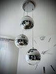 Lampa kulki okragla  srebrna glamour