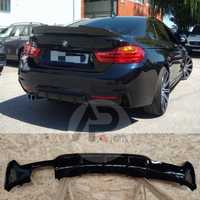 BMW Serie 4 F32 F33 F36 Difusor Mperformance Preto brilhante