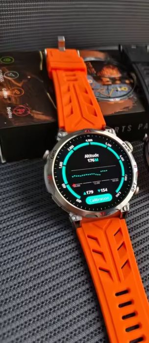 Zegarek Męski Smartwatch  Silver Orange GPS