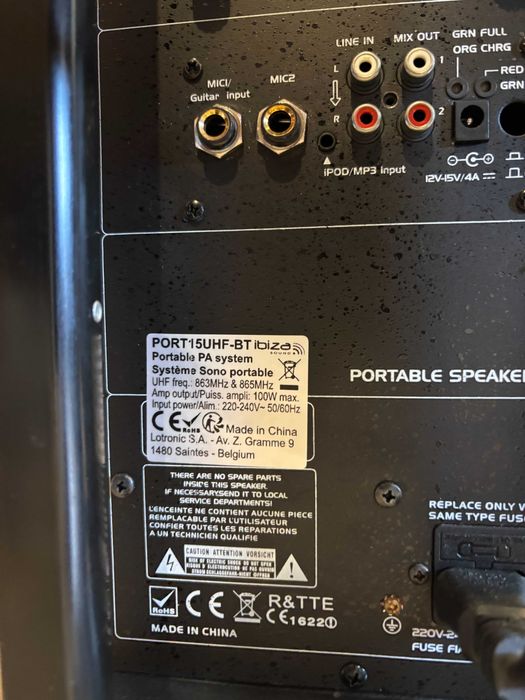 Przenośny głośnik przenośny Bluetooth/VHF 800 W Ibiza