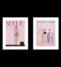 Plakaty Vogue, Różowe Okładki - Retro