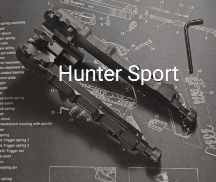 Сошки Atlas Accu-tac SR5 с Качалкой.18-23 см,быстросъёмные .АК/AR15