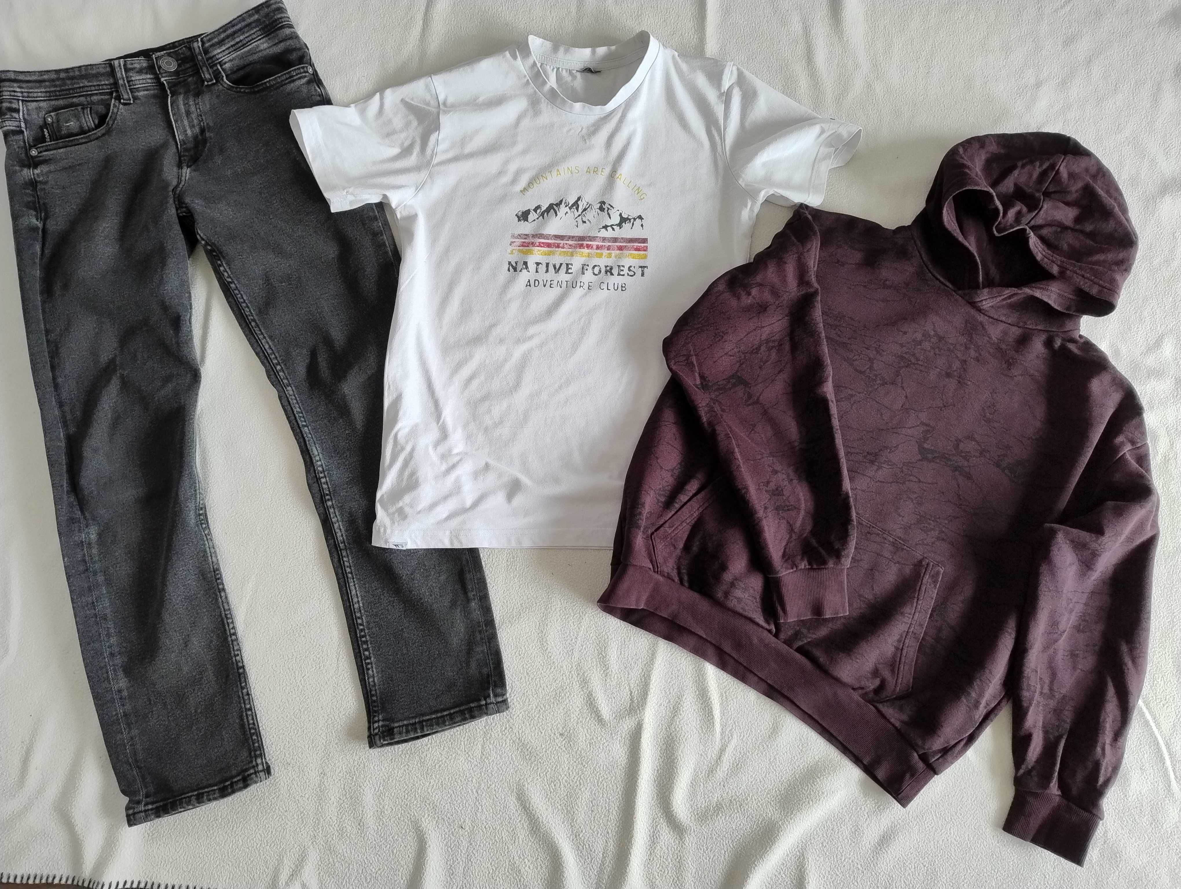 Zestaw 9 SZT ZARA PRIMARK H&M bluza spodnie jeansy roz. 158 164 cm