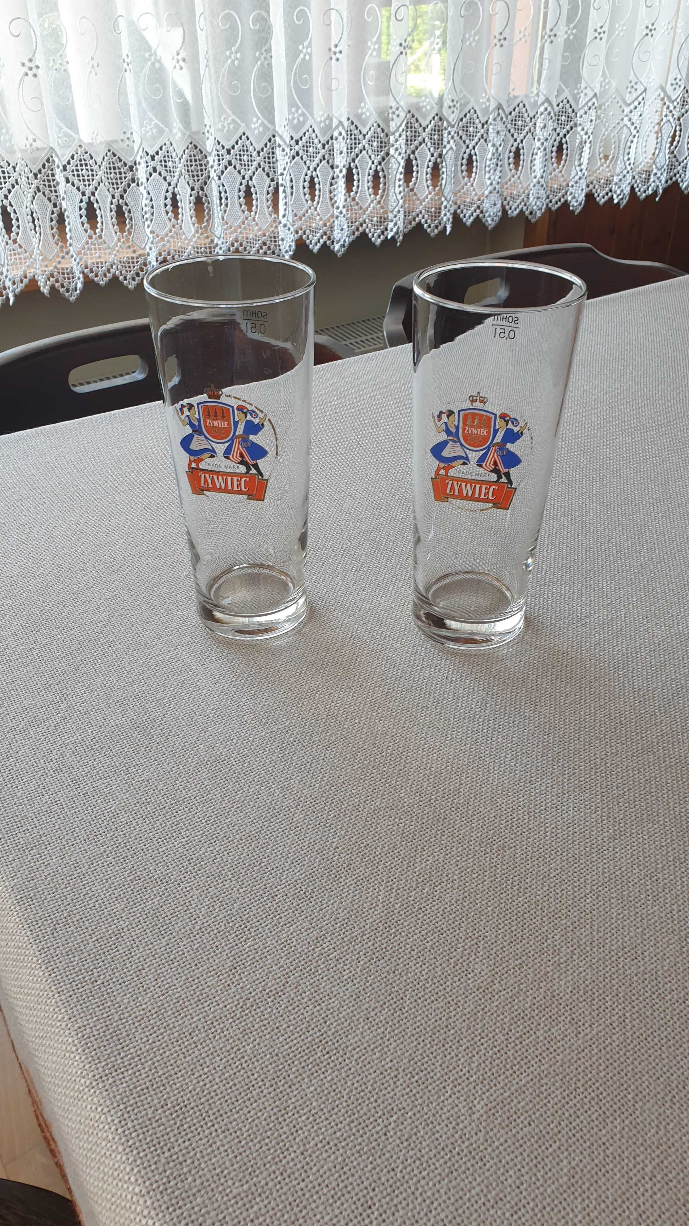 Dwie szklanki do piwa 0,5l, z logo Żywiec