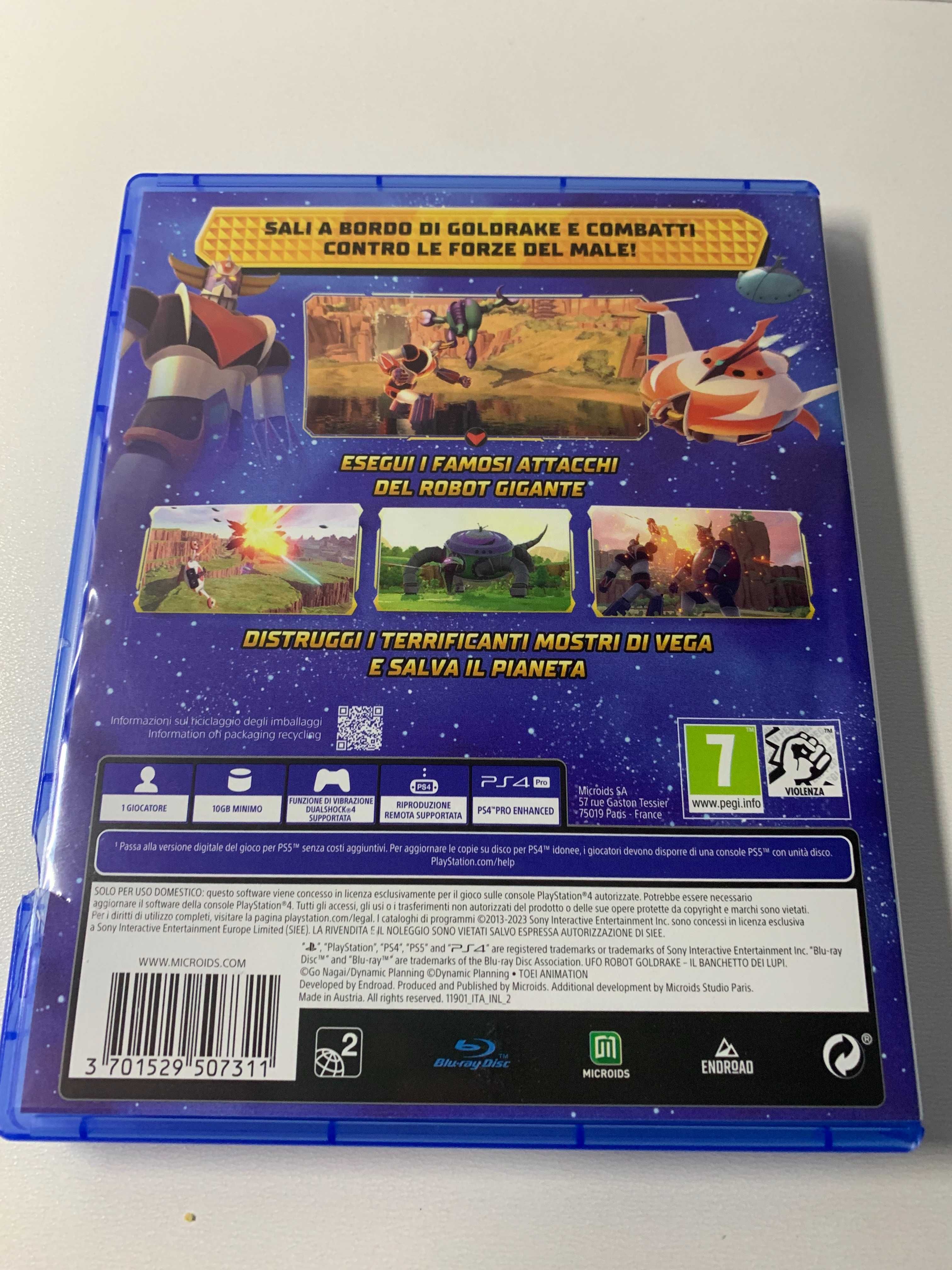 Sony Playstation 4 PS4 UFO Robot Grendizer The Feast Of The Wolves
