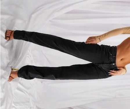 Spodnie jeansowe ASOS czarne W25 L30 prosta nogawka XS S bawełna