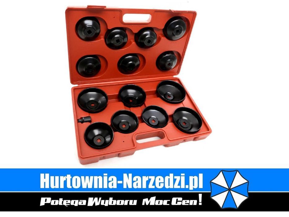 Zestaw klucz nasadowych do filtrów oleju 15-el. klucze do filra oleju