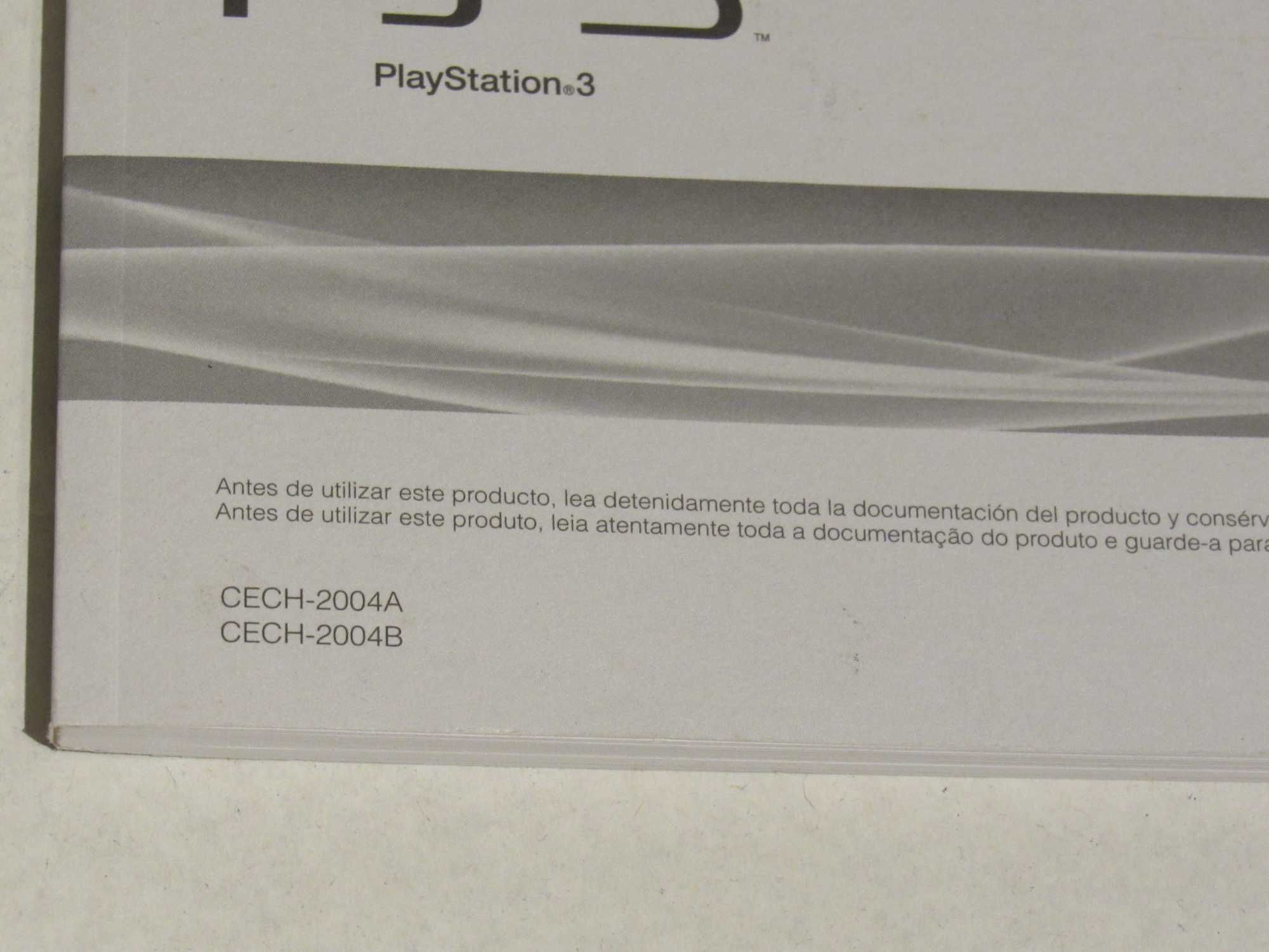 Manual de instruções PT consola Playstation 3 PS3