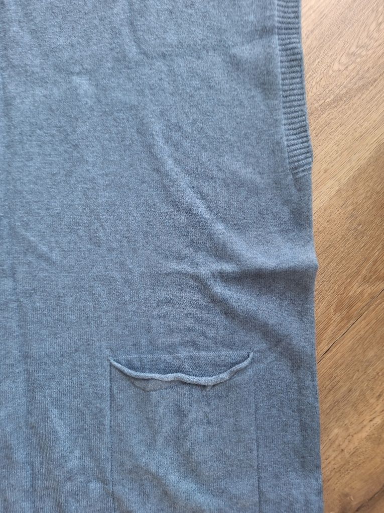 Kamizelka bezrękawnik sweter M/XL błękit