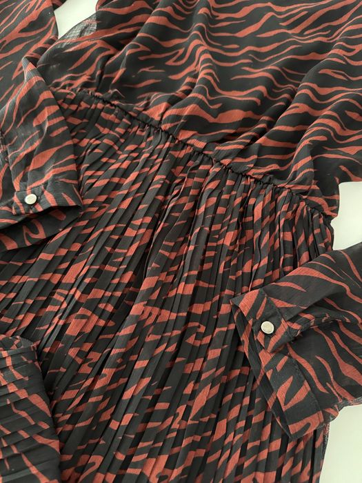 Sinsay długa sukienka w print zebra S / 36 / 8