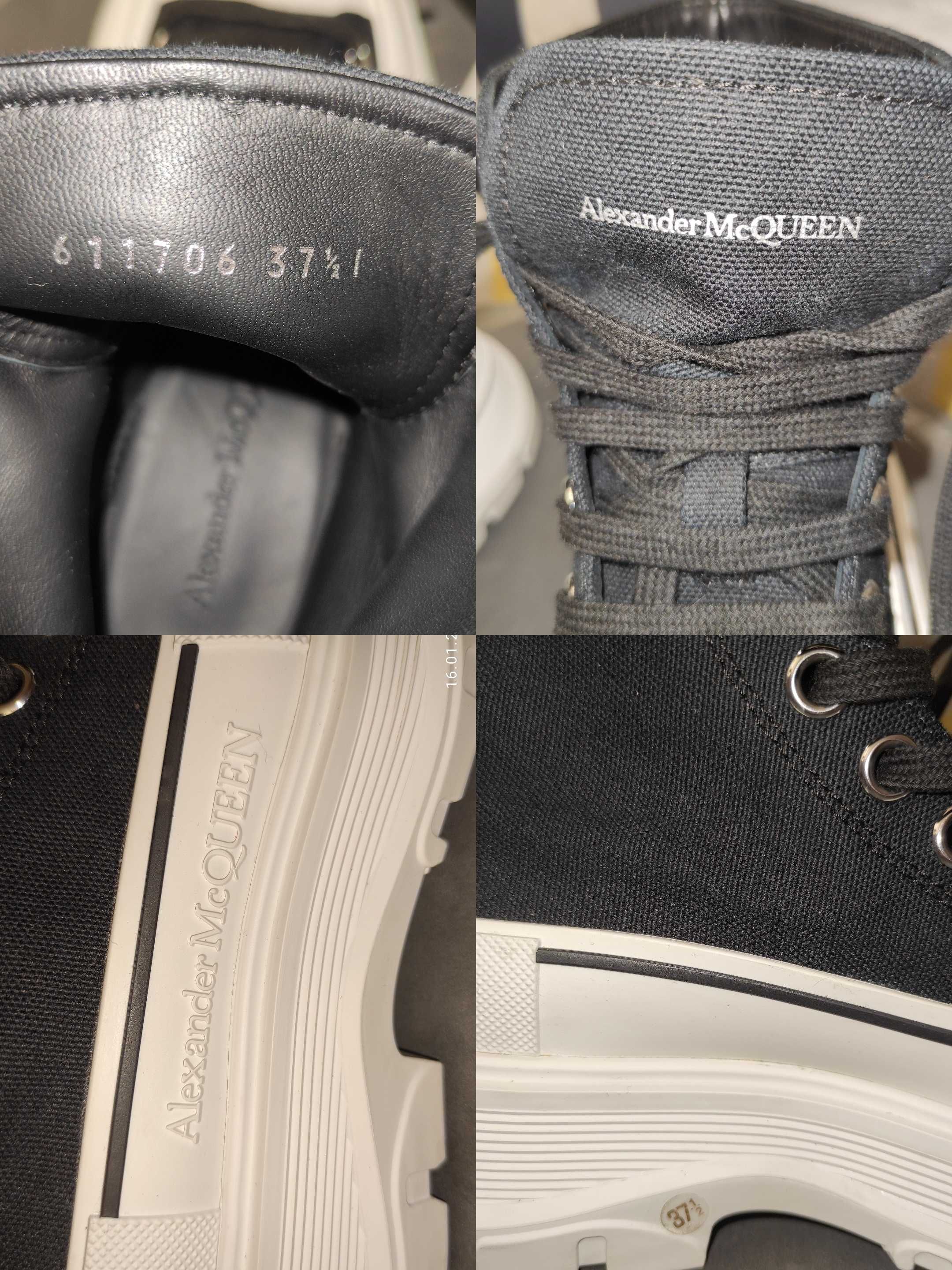 Ботинки Alexander McQueen Tread Slick, черные с белым