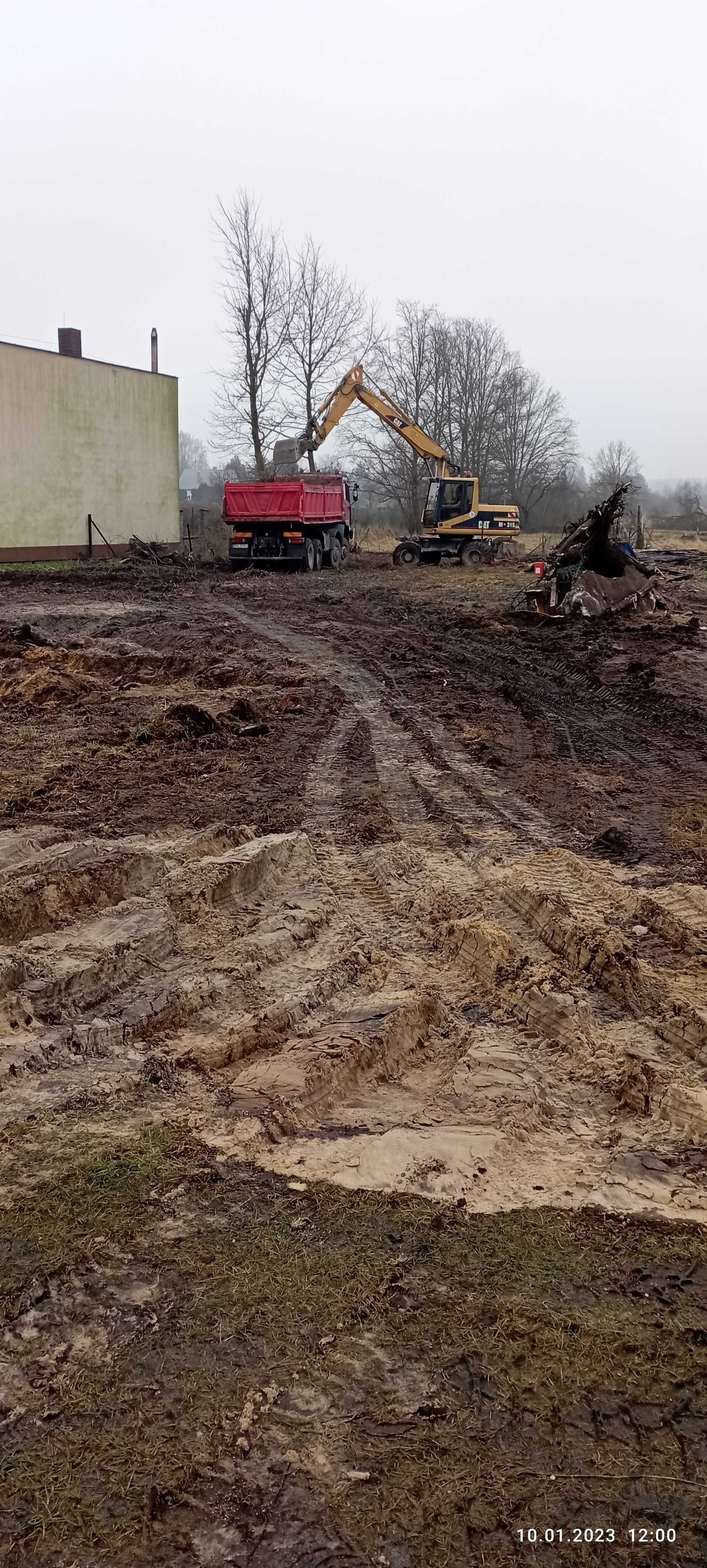 Usługi koparką kołową. Roboty ziemne Wyburzenia Rozbiórki. Minikoparka