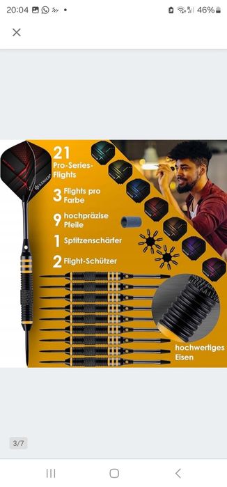 KESSER Tarcza do darta korkowa z 9 lotkami