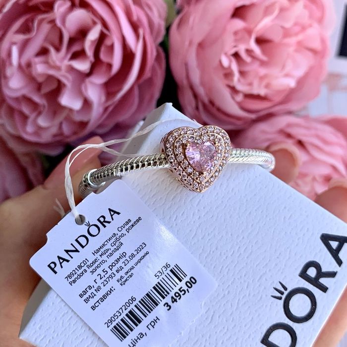 Шарм Pandora, Намистина нова оригінал Пандора Підвіска позолота бусина