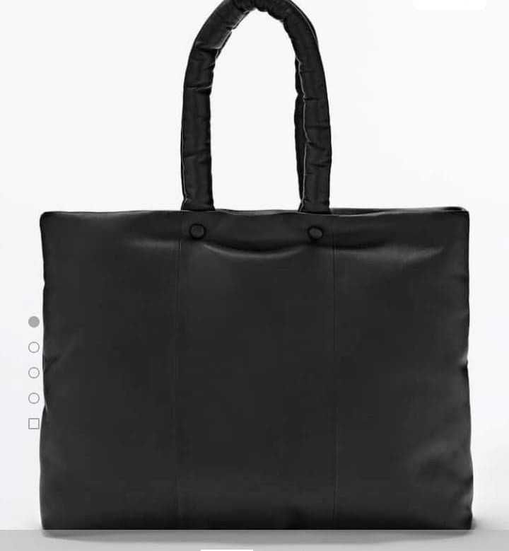 Torba pikowana shopper Massimo dutii czarna