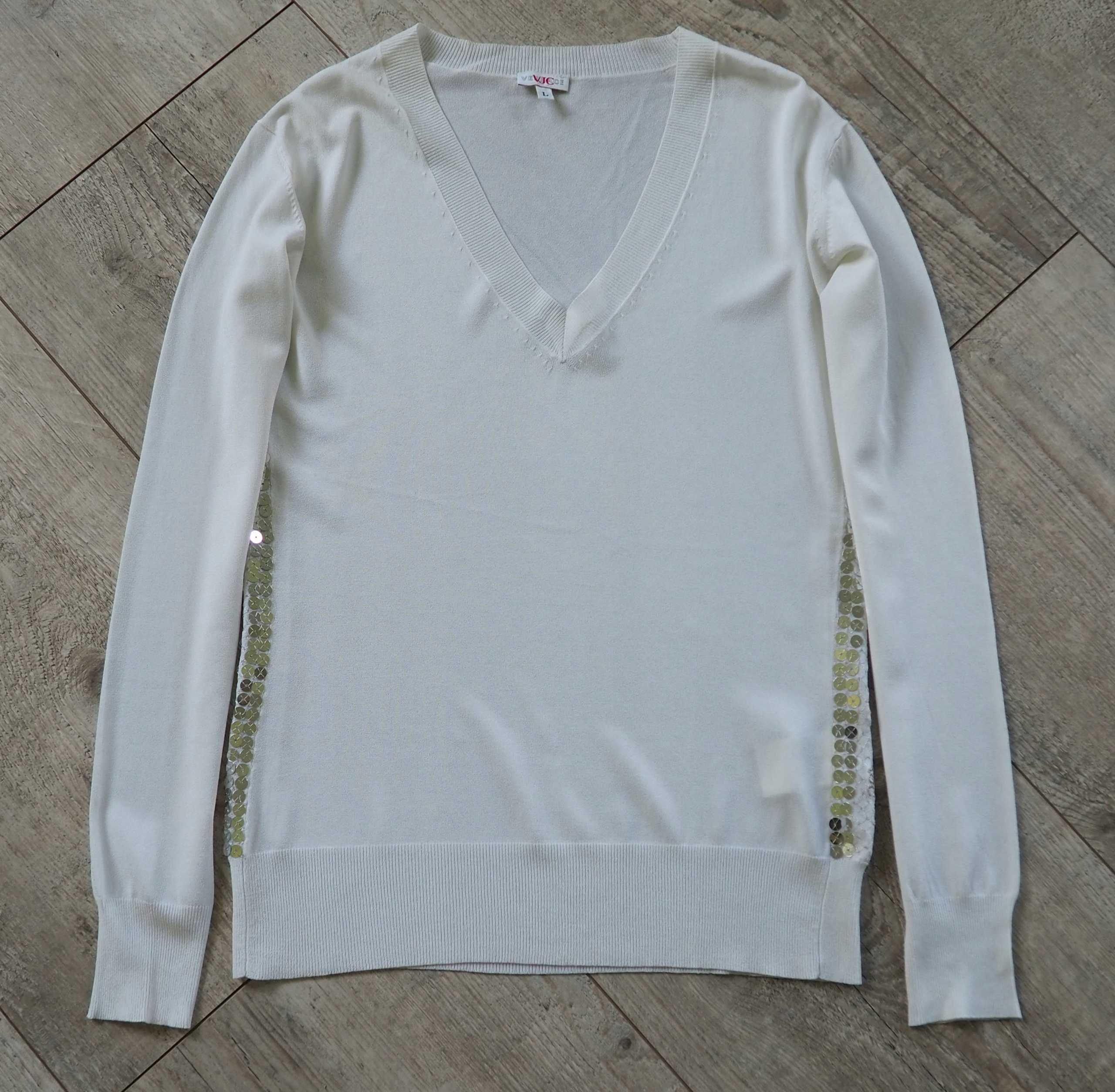 VERSACE VJC_sweterek V neck_damski_L