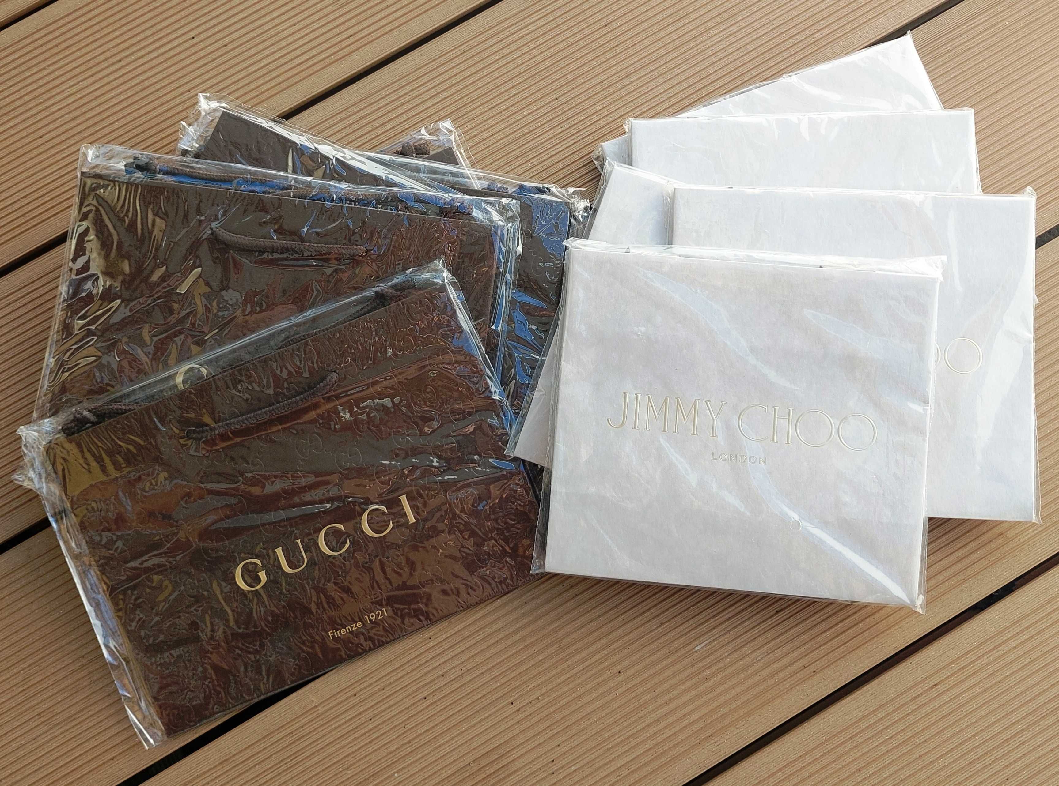 Gucci 5 szt + Jimmy Choo 5 szt - Oryginalne Nowe Luksusowe torebki